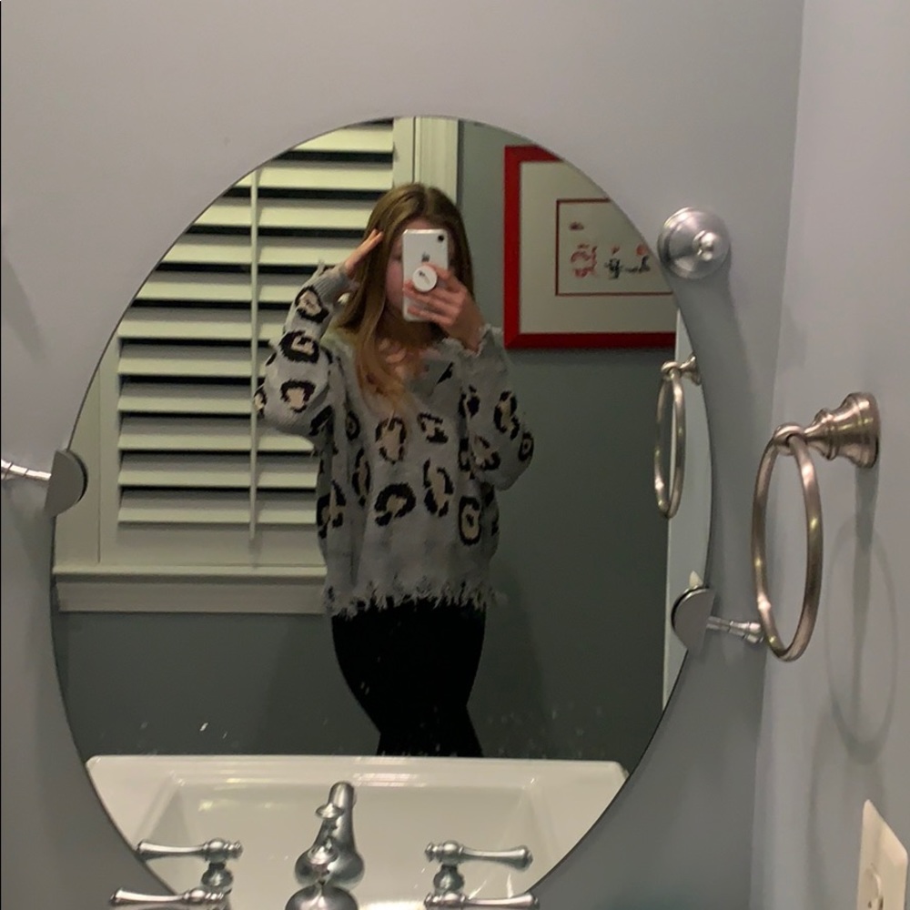 Miracle Frayed Cheetah Sweater